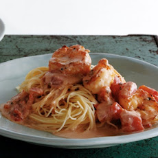 Capellini with Shrimp and Creamy Tomato Sauce