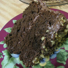 Dark Cocoa Buttermilk Cake With Chocolate Cream Cheese Frosting