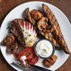 Grilled Vegetables with Yogurt-Tahini Sauce