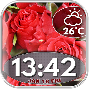 Roses Clock and Weather Widget.apk 1.2