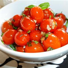 Sauteed Cherry Tomatoes with Garlic and Basil