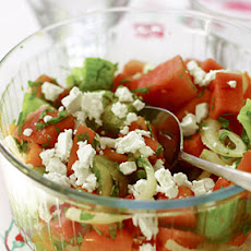 Watermelon, Tomato and Mint Salad