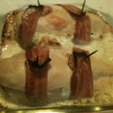 Bacon Wrapped Chicken stuffed with Boursin Cheese