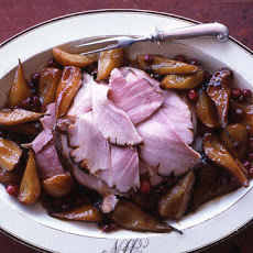 Honeyed Ham with Pears and Cranberries