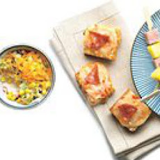 Ham-and-Pineapple Bites with Brown Sugar-Mustard Sauce