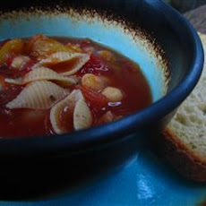 Garbanzo Tomato Pasta Soup