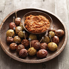 Shriveled Potatoes with Romesco Sauce