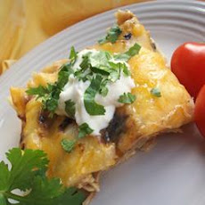 Quick and Easy Green Chile Chicken Enchilada Casserole