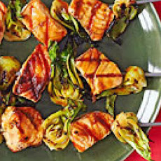 Yakitori Salmon & Bok Choy Skewers