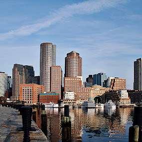 Boston Harbor by Mark Cavanah - City,  Street & Park  Vistas