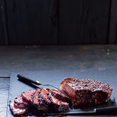 Steak au Poivre with Balsamic Reduction