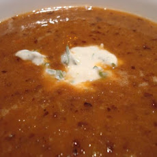 Black Bean-Tomato Soup With Cilantro-Lime Cream