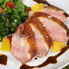 Duck Breasts with Ancho Chile Dulce De Leche Glaze