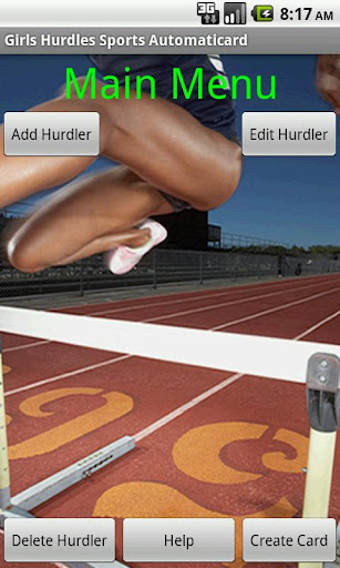 Girls Hurdle Card Creator Free