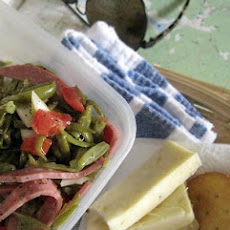 Green Bean, Tomato and Salami Salad
