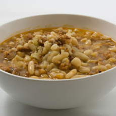 Pasta e Fagioli con Salsicce (Pasta and Beans with Sausage)