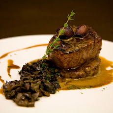 Grilled Tenderloin with Sautéed Mushrooms