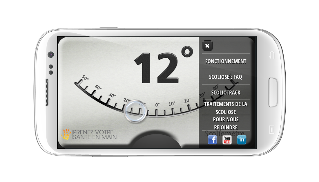 Android application Scoliometer HD screenshort