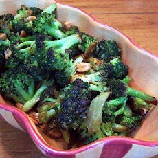 Broccoli Roasted With Garlic, Chipotle Peppers and Pine Nuts