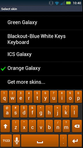 Orange Galaxy Keyboard Skin