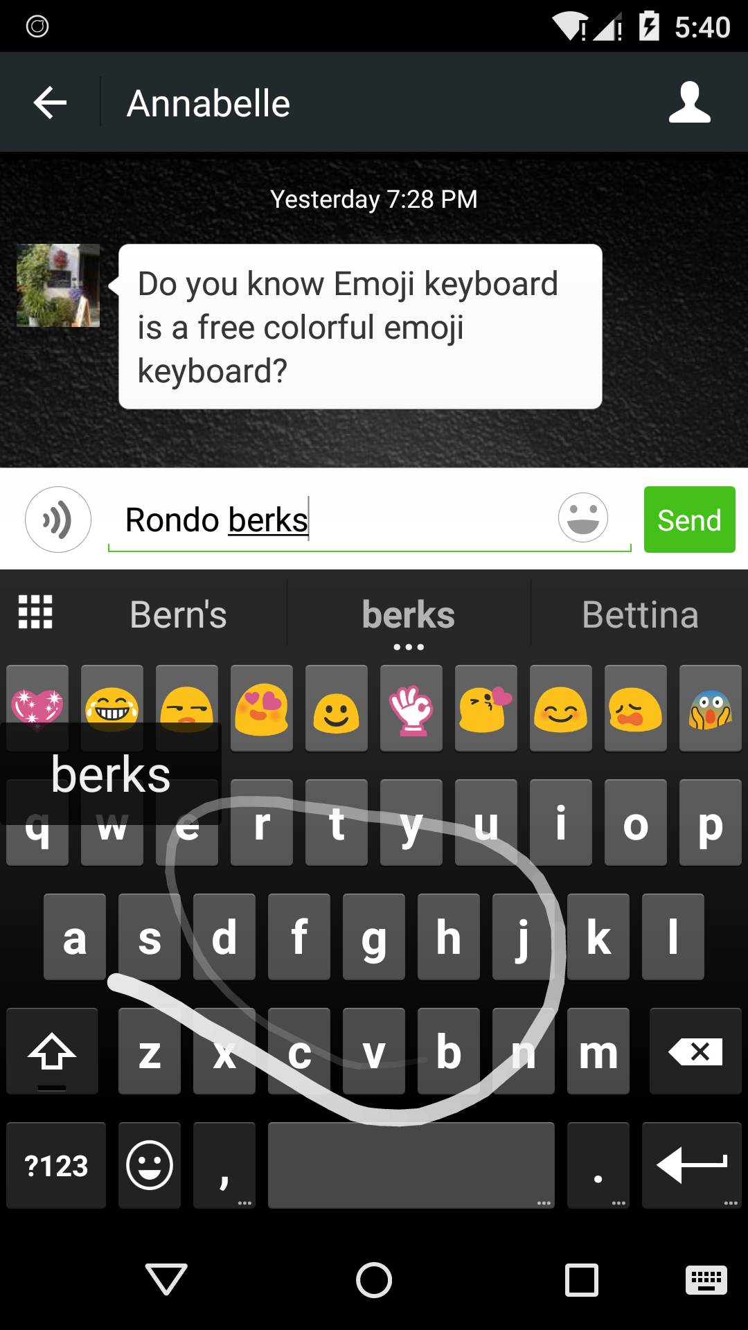 Android application Cute Emoji Keyboard Premium - GIF, Emoticons screenshort