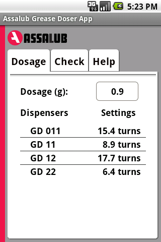 Assalub Grease Doser App