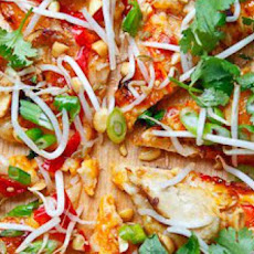 Thai Chicken Pizza with Sweet Chili Sauce