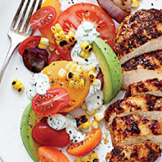 Grilled Chicken with Tomato-Avocado Salad