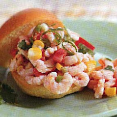 Shrimp, Corn, and Red Pepper Salad Sandwiches