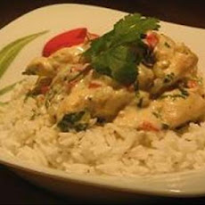 Chilli Chicken With Basil Coconut Cream