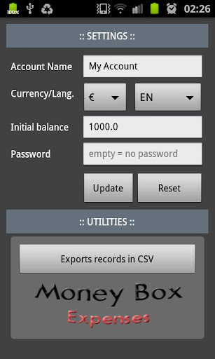 money-box-expenses for android screenshot