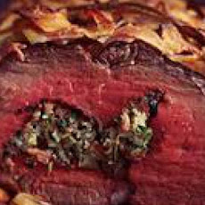 Pancetta-Stuffed Beef Tenderloin with Port Mushrooms
