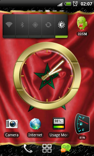 Morocco flag clocks