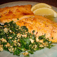 Oven Baked Maple and Citrus Arctic Char with Gremolata