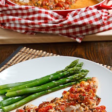 Cod Baked in a Tomato and Feta Sauce