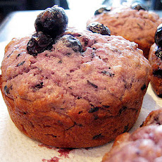 Blueberry-Walnut Wheat Germ Muffins