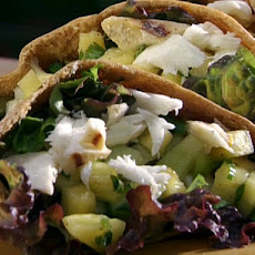 Citrus Grilled Halibut with Cucumber Pineapple Salsa in a Whole-Wheat Pita Pocket