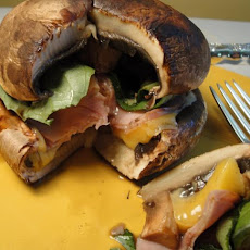 Ham and Mushroom Burger (No Bread Bun)