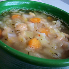 Bacon, Cabbage, and White Bean Soup