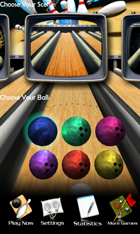 Android application 3D Bowling screenshort