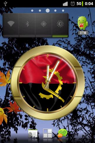 Angola flag clocks