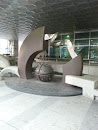 Stone Bench and Sculpture