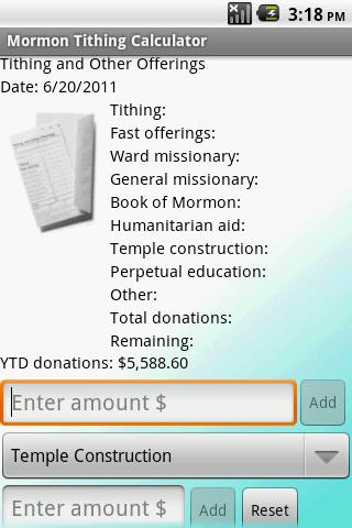 Mormon Tithing Calculator