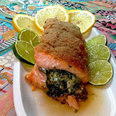 Creamy Spinach Stuffed Salmon