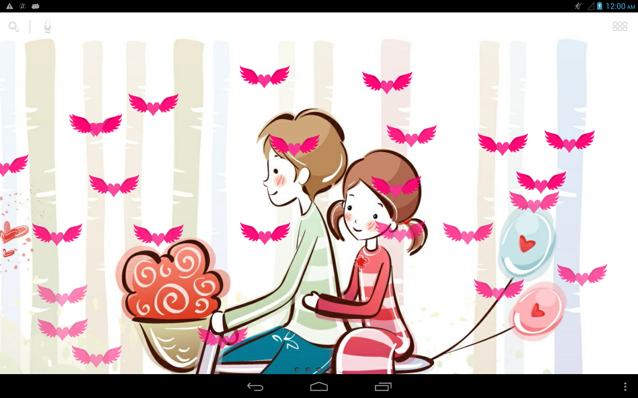 Android application Valentine Love Pro LWP screenshort