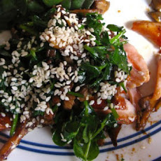 Soy-Glazed Salmon with Pea Shoots