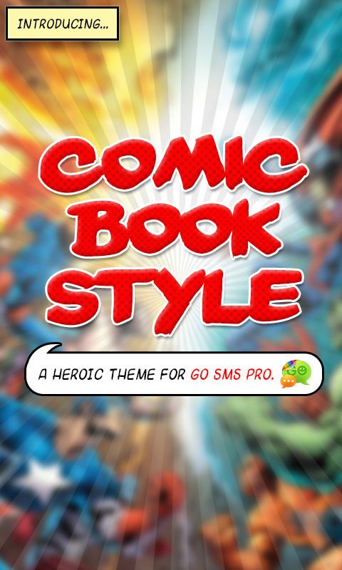 Android application Superhero Comic Book SMS Theme screenshort