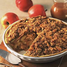 Caramel Cream Apple Crunch Pie