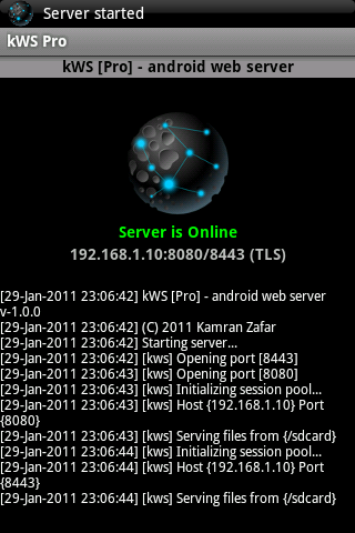 kWS Pro Android Web Server