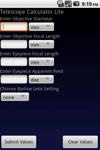 Telescope Calculator Lite